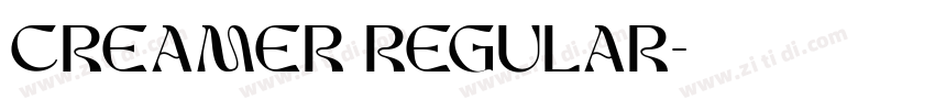 Creamer Regular字体转换